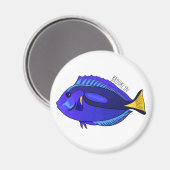 Abbildung des Blauen Tang-Cartoon Magnet (Vorderseite/Rückseite)