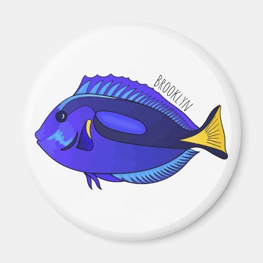 Abbildung des Blauen Tang-Cartoon Magnet (Vorne)