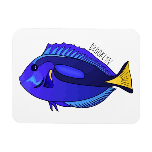 Abbildung des Blauen Tang-Cartoon Magnet (Horizontal)