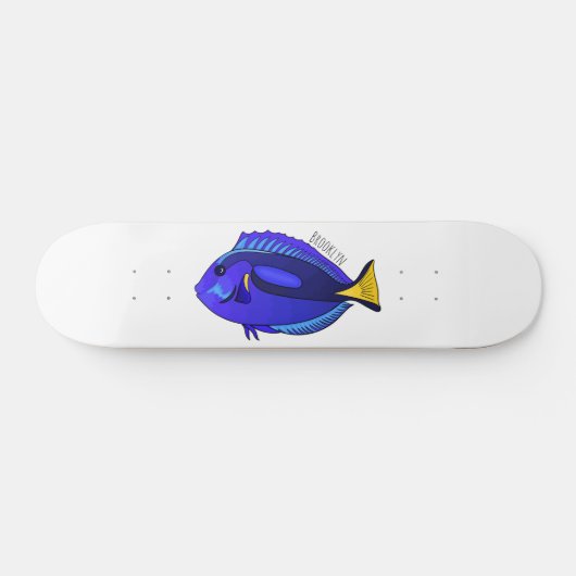 Abbildung des Blauen Tang-Cartoon Skateboard (Horizontal)