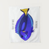 Abbildung des Blauen Tang-Cartoon Wandteppich (Vorderseite)