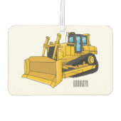 Abbildung des Bulldozer-Cartoon Autolufterfrischer (Rückseite)