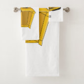 Abbildung des Bulldozer-Cartoon Badhandtuch Set (Insitu)