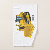 Abbildung des Bulldozer-Cartoon Badhandtuch Set (Handtuch)