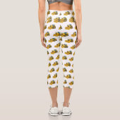 Abbildung des Bulldozer-Cartoon Capri Leggings (Rückseite)