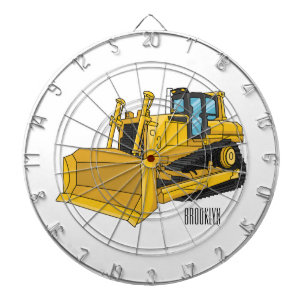 Abbildung des Bulldozer-Cartoon Dartscheibe