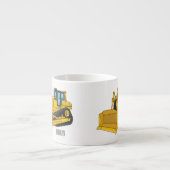 Abbildung des Bulldozer-Cartoon Espressotasse (Vorderseite)