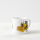 Abbildung des Bulldozer-Cartoon Espressotasse (Vorderseite Rechts)