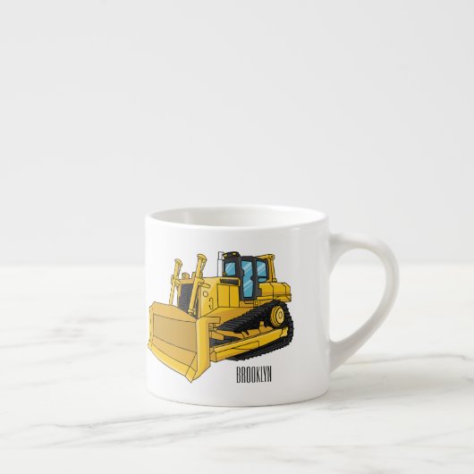 Abbildung des Bulldozer-Cartoon Espressotasse (Rechts)