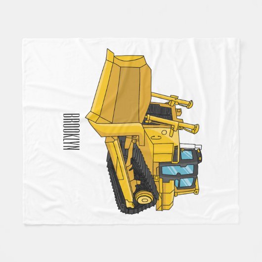 Abbildung des Bulldozer-Cartoon Fleecedecke (Vorderseite (Horizontal))