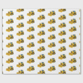 Abbildung des Bulldozer-Cartoon Geschenkpapier (Flach)