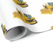 Abbildung des Bulldozer-Cartoon Geschenkpapier (Rolleneckpunkt)