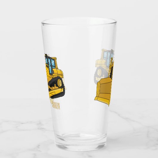 Abbildung des Bulldozer-Cartoon Glas (Links)