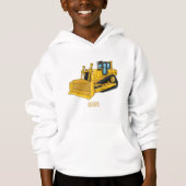 Abbildung des Bulldozer-Cartoon Hoodie (Vorderseite)