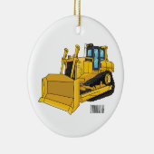 Abbildung des Bulldozer-Cartoon Keramik Ornament (Rechts)