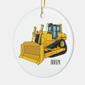 Abbildung des Bulldozer-Cartoon Keramik Ornament (Links)
