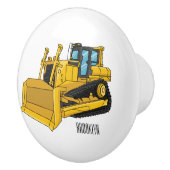 Abbildung des Bulldozer-Cartoon Keramikknauf (Rechts)