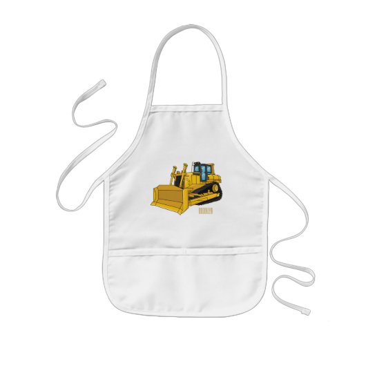 Abbildung des Bulldozer-Cartoon Kinderschürze (Vorne)
