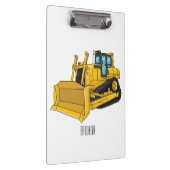 Abbildung des Bulldozer-Cartoon Klemmbrett (Rechts)