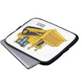 Abbildung des Bulldozer-Cartoon Laptopschutzhülle (Vorne Knopf)