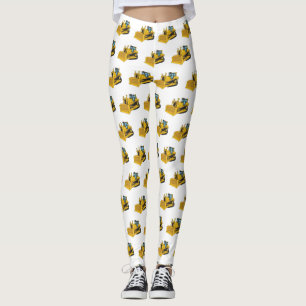 Abbildung des Bulldozer-Cartoon Leggings