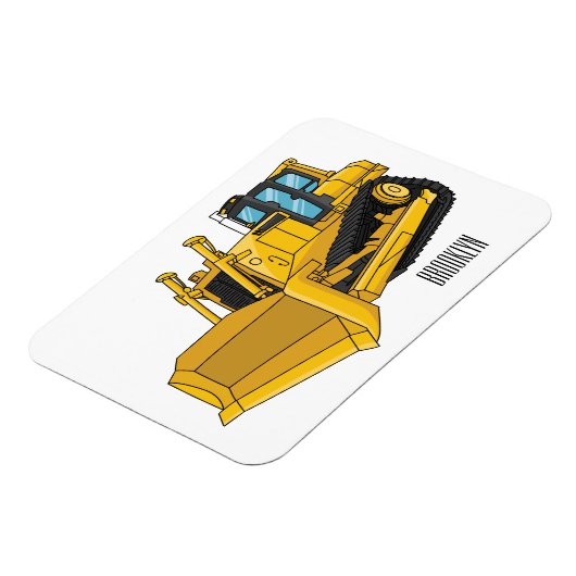 Abbildung des Bulldozer-Cartoon Magnet (Linke Seite)