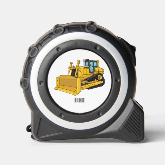 Abbildung des Bulldozer-Cartoon Maßband (Vorderseite)