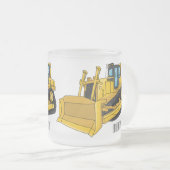 Abbildung des Bulldozer-Cartoon Mattglastasse (VorderseiteRechts)