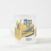 Abbildung des Bulldozer-Cartoon Mattglastasse (Vorderseite Links)