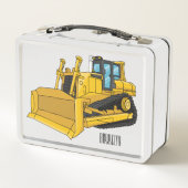 Abbildung des Bulldozer-Cartoon Metall Brotdose (Rückseite)
