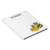 Abbildung des Bulldozer-Cartoon Notizblock (angewinkelt)