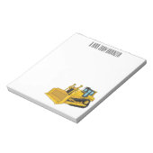 Abbildung des Bulldozer-Cartoon Notizblock (Rotiert)