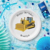 Abbildung des Bulldozer-Cartoon Pappteller (Party)