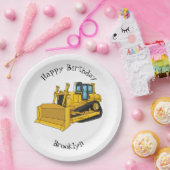 Abbildung des Bulldozer-Cartoon Pappteller (Party)