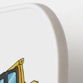 Abbildung des Bulldozer-Cartoon Pickleball Schläger (Linke Seite)