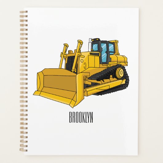 Abbildung des Bulldozer-Cartoon Planer (Vorderseite)