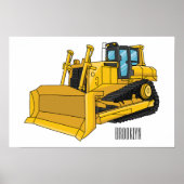 Abbildung des Bulldozer-Cartoon Poster (Vorne)