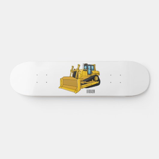 Abbildung des Bulldozer-Cartoon Skateboard (Horizontal)