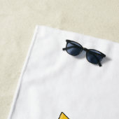 Abbildung des Bulldozer-Cartoon Strandtuch (Beispiel)