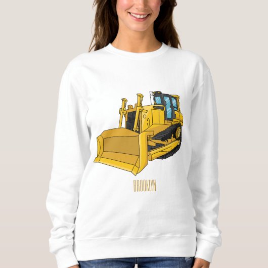 Abbildung des Bulldozer-Cartoon Sweatshirt (Vorderseite)