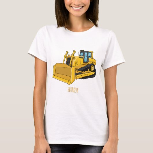 Abbildung des Bulldozer-Cartoon T-Shirt (Vorderseite)