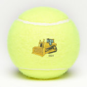 Abbildung des Bulldozer-Cartoon Tennisbälle (Rückseite)