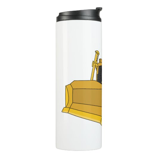 Abbildung des Bulldozer-Cartoon Thermosbecher (Nach links gedreht)
