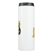 Abbildung des Bulldozer-Cartoon Thermosbecher (Rückseite)