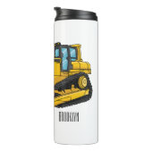 Abbildung des Bulldozer-Cartoon Thermosbecher (Nach rechts gedreht)