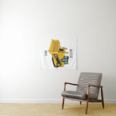 Abbildung des Bulldozer-Cartoon Wandteppich (Beispiel (Horizontal))