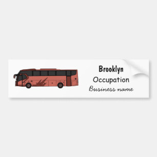 Abbildung des Bus-Cartoon Autoaufkleber