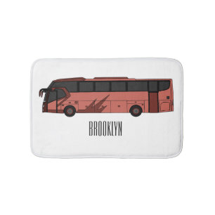 Abbildung des Bus-Cartoon Badematte