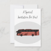 Abbildung des Bus-Cartoon Einladung (Rückseite)