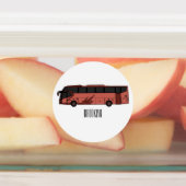 Abbildung des Bus-Cartoon Etiketten (Befestigt)